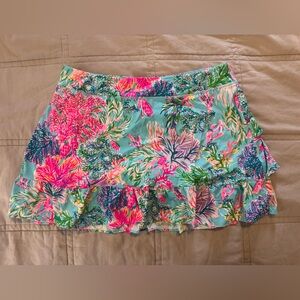 Lilly Pulitzer Luxletic tennis skirt with Blue and Pink Accents. Worn once